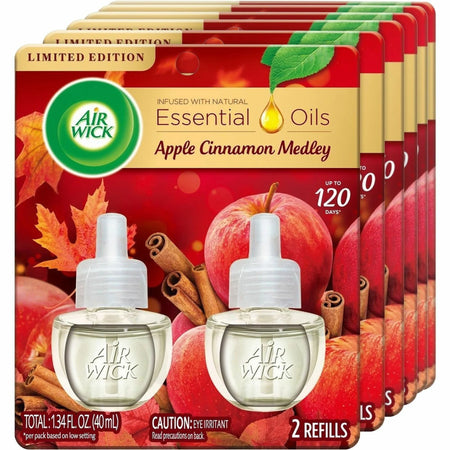 Air Wick Apple Scented Oil: Cinnamon Medley - Long Lasting - 60 Day - 2/Pack - Fresheners
