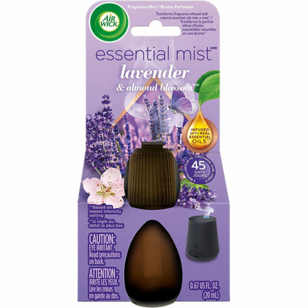 Air Wick Essential Mist Scented Diffuser Oil Refill - 0.7 fl oz (0 quart) - Lavender & Almond Blossoms - 45 Day