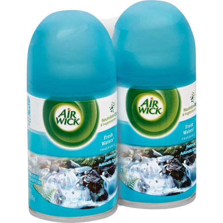 Air Wick Freshmatic Freshener Spray Refill - Aerosol - 5.90 oz - Fresh Waters - 60 Day - Odor Neutralizer - 2 / Pack