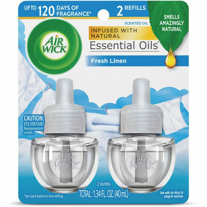 Air Wick Linen Scented Oil Warmer Refill - Fresh Fragrance - 60 Day Supply - Fresheners