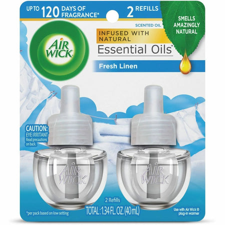 Air Wick Linen Scented Oil Warmer Refill - 0.7 fl oz (0 quart) - Fresh - 60 Day - 2 / Pack - Fresheners
