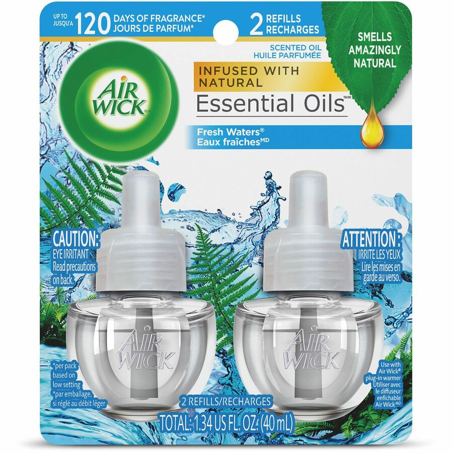 Air Wick Scented Oil Warmer Refill - 0.7 fl oz (0 quart) - Freshwater - 60 Day - 2 / Pack - Fresheners