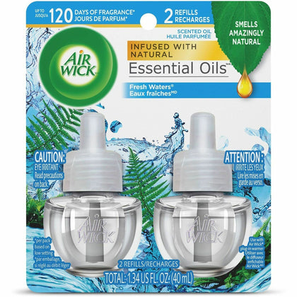 Air Wick Scented Oil Warmer Refill: Freshwater Scent - 60 Day - 2 Pack - Fresheners