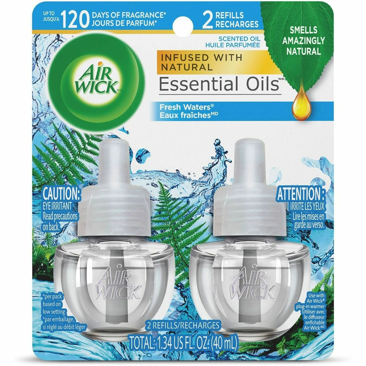 Air Wick Scented Oil Warmer Refill - 0.7 fl oz (0 quart) - Freshwater - 60 Day - 2 / Pack - Fresheners