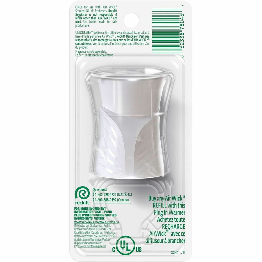 Air Wick Scented Oil Warmer Unit - 6 / Carton - White - Plastic - Fresheners