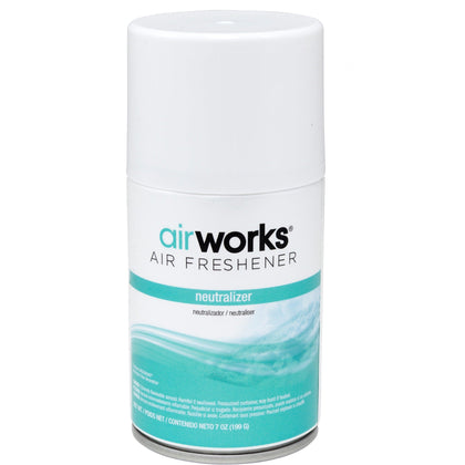 AirWorks Metered Aerosol Air Freshener: 7oz Spray 30-Day Neutralizer - Wall Mountable - Fresheners