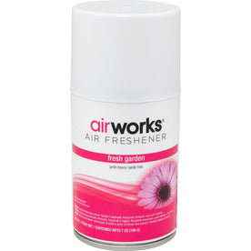 AirWorks Metered Aerosol Air Freshener Fresh Garden - 6000 ft² - 7 oz - 12 / Carton - Fresheners