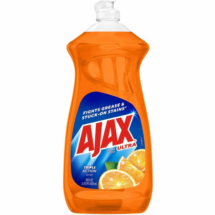 AJAX Triple Action Dish Soap: Orange Scent 28 fl oz - Phosphate-free - 9/Carton - Dish/Dishwasher Detergents