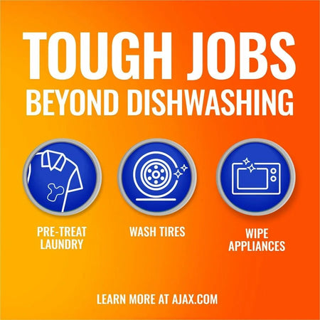 AJAX Triple Action Dish Soap: Orange Scent 52 fl oz - Phosphate-free & Kosher-free - Dish/Dishwasher Detergents