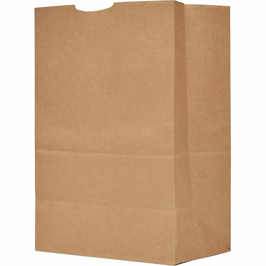 AJM Packaging Grocery Sacks - 17’’ Length x 12’’ Width 7’’ Depth - Kraft - Food - 500 / Carton - Shopping Bags