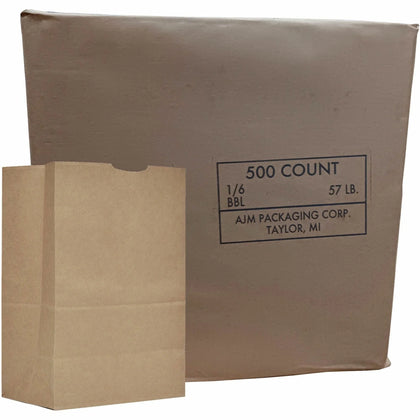 AJM Packaging Grocery Sacks: 17x12x7 Kraft Bags - 500/Carton - Shopping