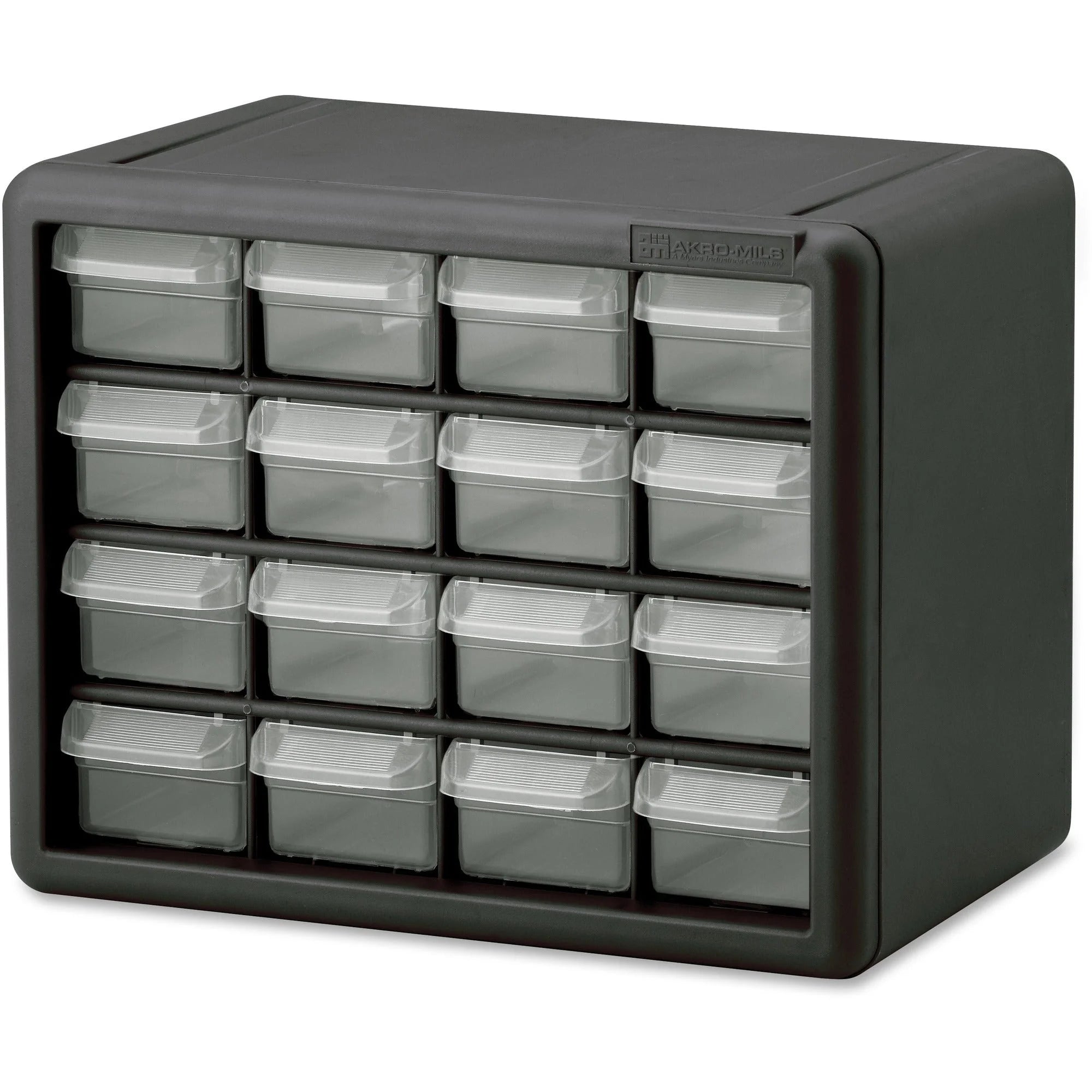 Akro-Mils Plastic Storage Cabinet: 16 Drawers Stackable Unbreakable - Tool & Organization
