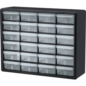 Akro-Mils Plastic Storage Cabinet: 24 Drawers Stackable Unbreakable - Tool & Organization