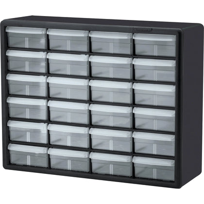 Akro-Mils Plastic Storage Cabinet: 24 Drawers Stackable Unbreakable - Tool & Organization