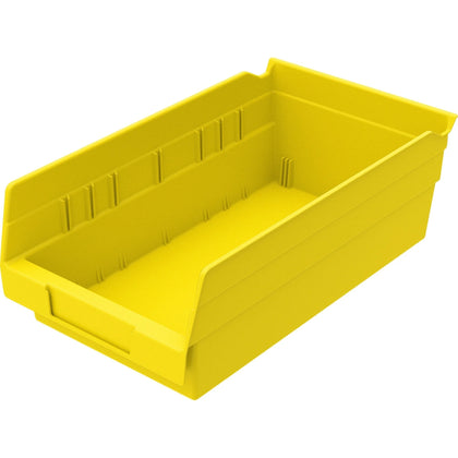 Akro-Mils Yellow Storage Shelf Bin - Durable Waterproof 4’’x6.60’’x11.60’’ - Tool & Organization
