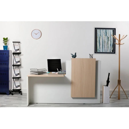 Alba Display Rack: 66.54’’ Height Black & Chrome Metal - PVC ABS - Floor Racks