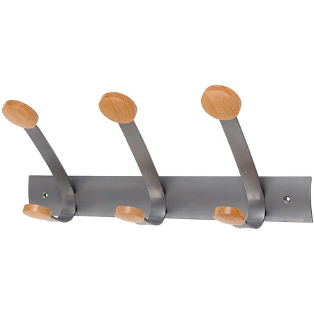 Alba Double Wooden Wall Coat Hook - Alternate-Image1