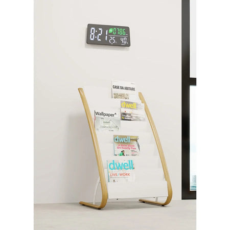 Alba Floor Display Unit: 8-Compartment Organizer - Natural Finish - Racks