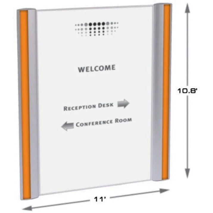 Alba Sign Holder: Wall/Door Mountable Anti-glare Aluminum - 12.1’’ x 13.2’’ - Signs & Nameplates