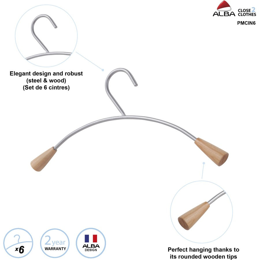 Alba Stainless Coat Hanger - Alternate-Image1