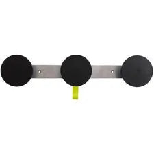 Alba Triple Metal Wall Coat Peg - 3 Hooks - 66.14 lb (30 kg) Capacity - 1.4’’ Height x 4.3’’ Width - for Clothes