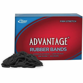 Alliance Rubber #32 Advantage Classic Black: 3’’ Length x 0.1’’ Width - 700/Box - Plastic/Rubber Bands