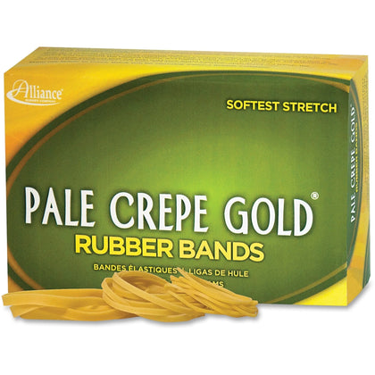 Alliance Rubber #54 Pale Crepe Gold Bands - Stretchable & Durable - Plastic/Rubber