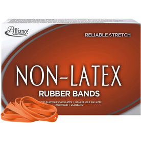 Alliance Rubber #64 Latex-Free Orange Bands - 3.5’’ Length x 0.3’’ Width - Plastic/Rubber