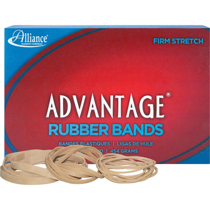 Alliance Rubber Advantage #54 Bands - Stretchable Natural Crepe - 1 Box - Plastic/Rubber