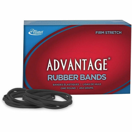 Alliance Rubber Advantage Classic Black #33: 3.5’’ Length x 0.1’’ Width - 600/Box - Plastic/Rubber Bands