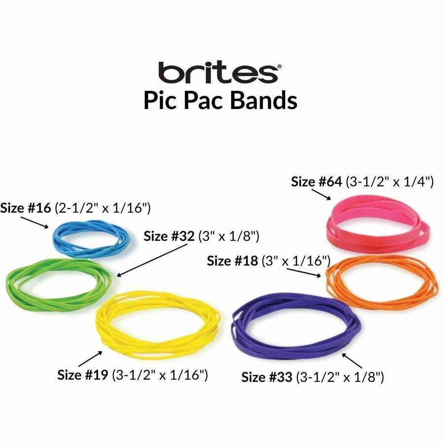 Alliance Rubber Brites Color-Coded Rubber Bands - Alternate-Image2