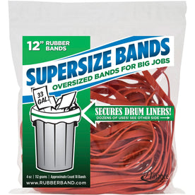 Alliance Rubber SuperSize Large Bands - Heavy Duty Reusable - 12’’ Length x 0.3’’ Width - Plastic/Rubber