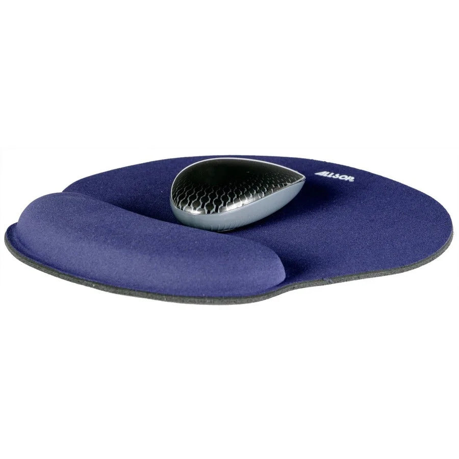 Allsop ComfortFoam Memory Foam Mouse Pad with Wrist Rest - Stress Resistant - Blue - Pads & Rests