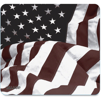 Allsop NatureSmart Image Mousepad - American Flag Design - Non-Slip Rubber - 8.50’’ Width - (29302) - Mouse Pads &