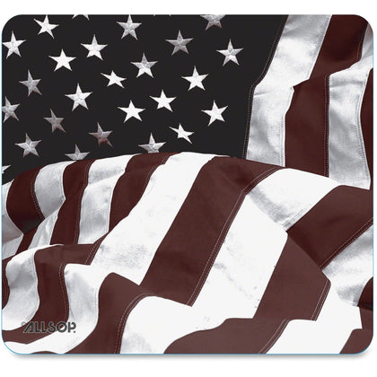Allsop NatureSmart Image Mousepad - American Flag Design - Non-Slip Rubber - 8.50’’ Width - (29302) - Mouse Pads &