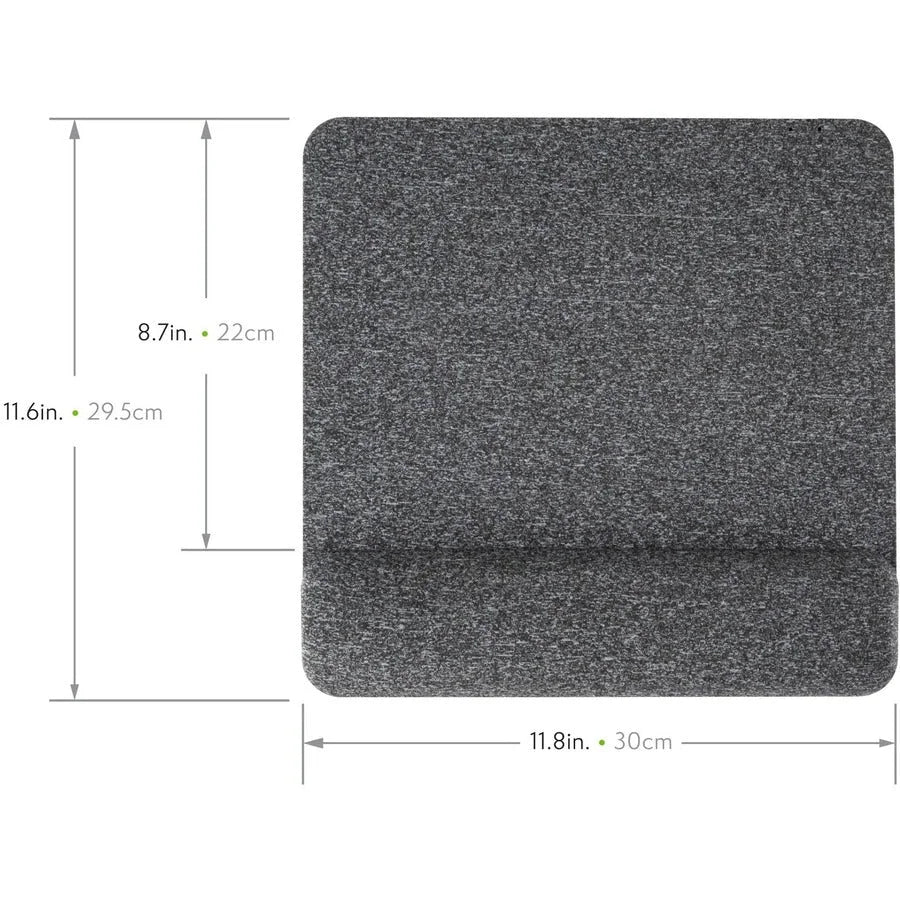 Allsop Premium Plush Mousepad - Ergonomic Gray Foam - Mouse Pads & Wrist Rests