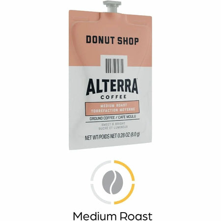 Alterra Freshpack Donut Shop Coffee - Medium Roast - 100/Carton
