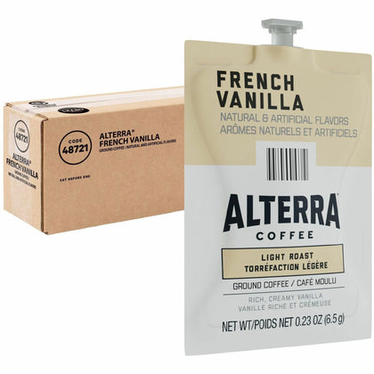 Alterra Freshpack French Vanilla Coffee - Compatible with Flavia Creation - Medium Roast - 0.2 oz - 40 / Carton