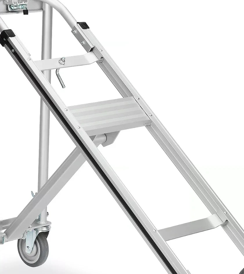 Aluminum 3-In-1 Hand Truck - Pneumatic Wheels - Cleaning Supplies