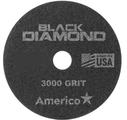 AMERICO Black DIAMOND Polishing Pads: 20 in Synthetic Fiber 3000 RPM Max Speed 2 PK - Floor Pads