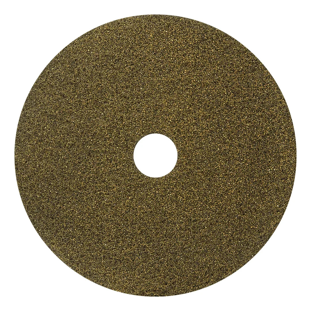 AMERICO Black DIAMOND Yellow Initial Polishing Pads: 17 in Synthetic Fiber 3000 RPM Max Speed 2 PK - Floor Pads