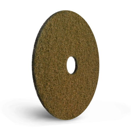 AMERICO Black DIAMOND Yellow Initial Polishing Pads: 17 in Synthetic Fiber 3000 RPM Max Speed 2 PK - Floor Pads