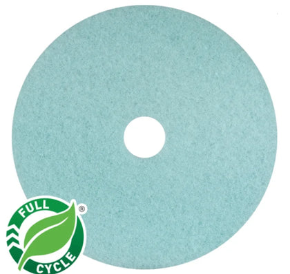 AMERICO Luster Lite Blue Burnishing Pads: 27 in Synthetic Fiber 3000 RPM Max Speed 5 PK - Floor Pads