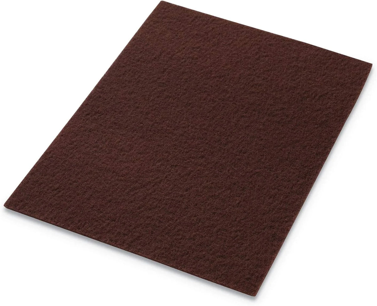 AMERICO Maroon Stripping Pads: 14 in Wd 20 Lg Synthetic Fiber 350 RPM Max Speed 10 PK - Floor Pads