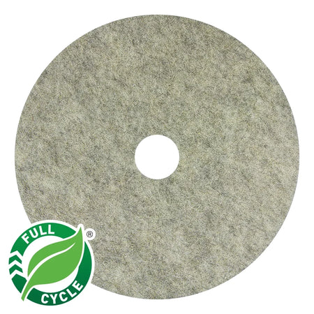 AMERICO Porko PLUS Burnishing Pads: 20 in Blended Poly and Natural Fibers 3000 RPM Max Speed 5 PK - Floor Pads