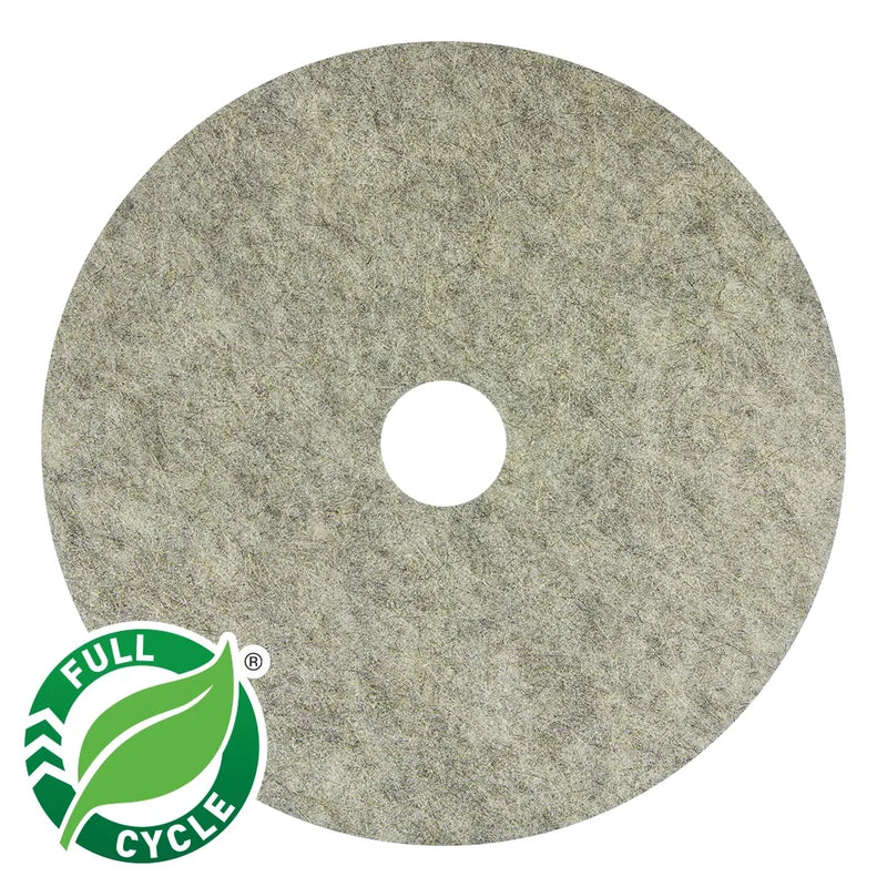 AMERICO Porko PLUS Burnishing Pads: 27 in Blended Poly and Natural Fibers 3000 RPM Max Speed 5 PK - Floor Pads
