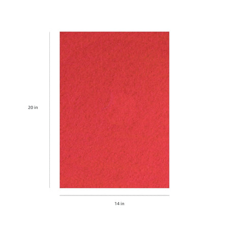 AMERICO Red Buffing Pads: 14 in Wd 20 Lg Synthetic Fiber 5 PK - Floor Pads