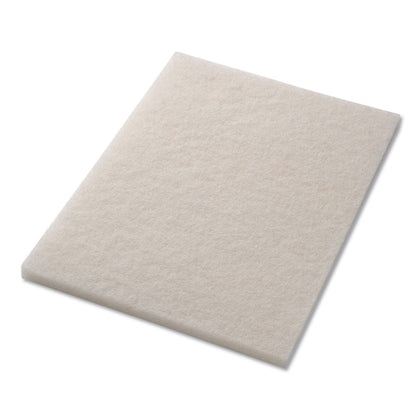 AMERICO White Polishing Pads: 14 in Wd 20 Lg 5 PK - Floor Pads