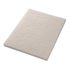 AMERICO White Polishing Pads: 14 in Wd 20 Lg 5 PK - Floor Pads