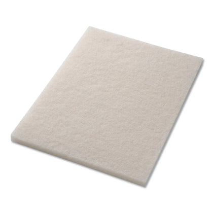 AMERICO White Polishing Pads: 14 in Wd 20 Lg 5 PK - Floor Pads